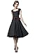 YACUN Women's Vintage Floral 1920s Rockabilly Swing Cocktail Party Dress