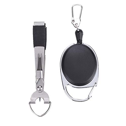 Keenso Fishing Quick Knot Tying Tool, Multi-functional Stainless Steel Line Cutter Clipper Nipper Tackle