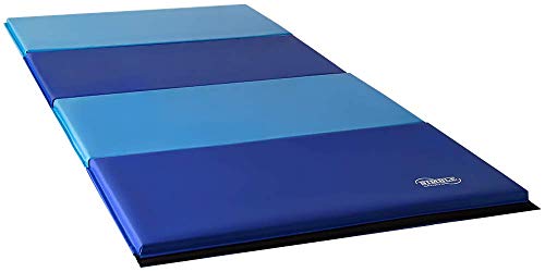 Nimble Sports Kids Blue Parallel Bars with Blue and Light Blue Gymnastics Tumble Mat Combo for Home - Thumbnail 2