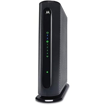 MOTOROLA MG7315 8x4 Cable Modem Plus N450 Single Band Wi-Fi Gigabit Router with Power Boost, 343 Mbps Maximum DOCSIS 3.0 - Approved by Comcast Xfinity, Cox, Charter Spectrum