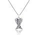 inBLISS Sterling Silver Angel Wings Pendant Necklace with 18
