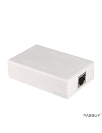 pasbuy® Selector de 2 puertos Splitter Red 10   100 m 2 Camino RJ45 Push Button metal Mini Switch Box