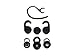 Fit Kit Compatible with Jabra Extreme 2 Headset Wireless Device b: Replacement Earloop Earhook Eartips Eargels