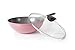 Wok (Chef's Pan) with Glass Lid - 12-inch Ceramic Nonstick in Pink by Neoflam