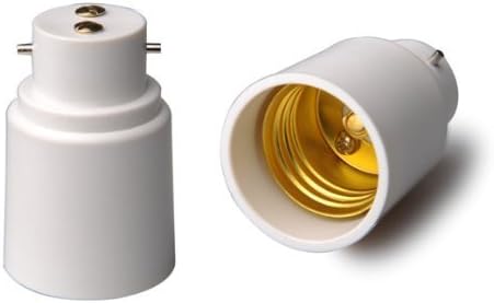 HiqLED B22 to E27 LED Bulb Base Converter Halogen CFL Light Lamp Adapter Socket Change (5-Pack)