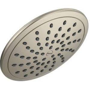 Moen Brushed Nickel 8-Inch Fixed Single Function Round Wide Rainshower Showerhead, 2.5 GPM, 6345BN