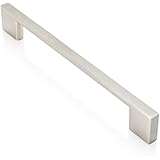 Southern Hills Brushed Nickel Cabinet Handles- 5 Pack - 6 1/4 Inch Screw Spacing - 7 5/8 Inches Total Length - Satin Nickel Drawer Pulls, Modern SH3229-SN-5