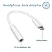 Adapter Headphone Jack to 3.5mm Dongle for 7/7Plus 6/6Plus.Earphone Adaptor Female Connector Audio Cable Earbuds Accessories Aux Converter White Compatible with iOS10.3[2 Pack]thumb 3