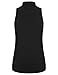 Halife Women's Sleeveless Turtleneck Shaping Tank Top Blouse Mock Turtleneck Shirt Tops (L, Black)
