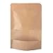 SumDirect 50pcs 4x6 Inch 1 oz Kraft Paper Bags with Window, Stand up Small Ziplock Paper Bags, Food Storage Pouch