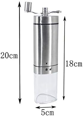 Labu Store Portable Manual Coffee Grinder Acrylic Stainless Steel Coffee Grinders Hand Cranked Bean Mill Machine Kitchen Tools Accessories