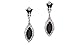 Black Genuine Austrian Crystal Marquee Drop Earring - Formal Jewelry
