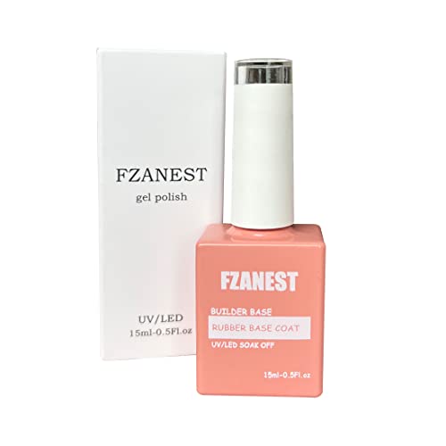 FZANEST Rubber Base Gel For Nails,Builder Base Clear Sheer Color Gel