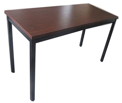 Computer Desk for Home Office w/Cable Organizer - Heavy Duty Frame - Modern Work Station Furniture for Writing, Gaming Or Students Laptop Use (55" Length, Teak) - Thumbnail 2