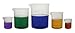5 Piece Premium Laboratory Plastic Beaker Set, Made of High Clarity Polypropylene with Raised Graduations, 50 mL, 100 mL, 250 mL, 500 mL, and 1000 mL (Autoclavable)