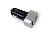 Renegade Quick Charge 3.0 Dual USB 36W Fast Rapid Car Charger for Samsung Galaxy S8 S8+ S7 S6 Note 5 4 Motorola Droid Z / Z Force / Z Play - Qualcomm Certified Universal Adapter