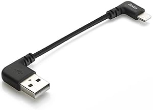 Image of Zeskit Lightning to USB Cable Pro for Headphones Amplifier/DAC - MFi Certified, Charging and Syncing for iPhone iPod iPad (10cm / 4 inches, Black)