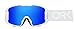 Oakley OO7070-15 Men's Line Miner Snow Goggles, Pilot White, Prizm Sapphire Iridium, Large