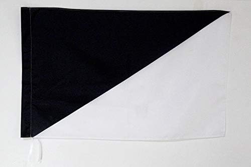 AZ FLAG, Racing Black and white Flag, 2x3 Ft, Unsportsmanlike conduct Banner with Sleeve, 100% Polyester, Fade Resistant