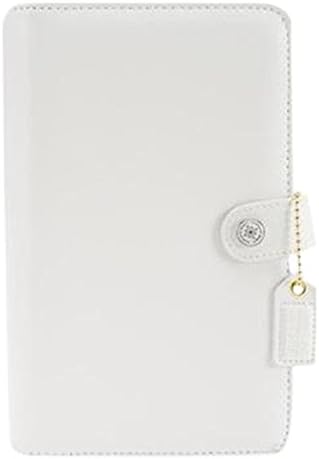 Webster's Pages Color Crush A5 Faux Leather 6-Ring Planner Binder 7.5 x 10-inch White, Acrylic, Multicolour, 22.35x27.68x5.84 cm