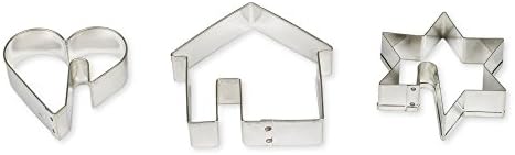 Bite Sized Star Heart House Metal Mug Rim Perch Cookie Cutters Set of 3