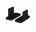 WINSOON 2PCS Adjustable Floor Guide for barn Door Hardware Black with Screws (2PCS)