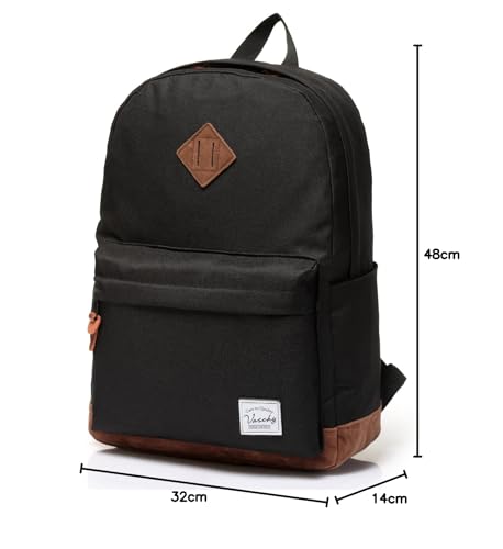 Backpack for Men Women,VASCHY Classic Water-resistant Lightweight Travel School Backpack Casual Daypack