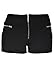 143Fashion Junior's Stretchy Shorts (Medium, Black/Zipper)