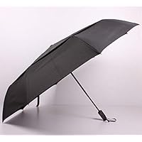 Ffrzd Umbrella Parasol Three Fold Sunny Fully Automatic Fold Umbrella Double Layer Windproof Men Business Umbrella