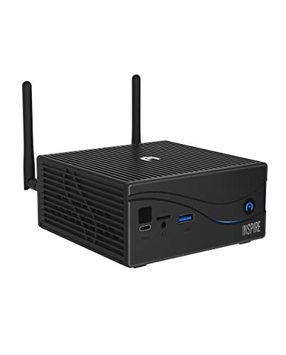 Inspire Fanless Barebone Intel Core i5-7200U Mini PC System (Dual-Core Kaby Lake) Small Customizable Desktop Computer with 4K HD Graphics, WiFi, Ethernet, Bluetooth and HDMI/Display/USB Port