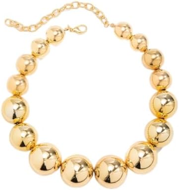 Amazon.com: Jumwrit Dainty Big Ball Beaded Choker Necklace Boho