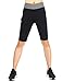 Neonysweets Womens Capri Tights Fitness Running Yoga Pants Leggings Black Gray M