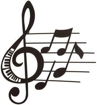 Aunt Chris Products Music Metal Wall Decor Matte Black Color Use Indoor Or Outdoor Treble Clef And Notes With Piano Key Cut Outs And Little Music Notes Buy Online