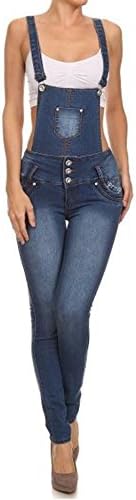 Silver Diva Women's Overall Jeans, Size 3, Medium Wash (1697)