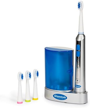 Glamtek Ultra-Lightweight, Rechargeable Ultrasonic Toothbrush With UV Sanitizer