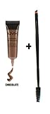 Nyx Eyebrow Gel with Pro Dual Brush (#2 CHOCOLATE)