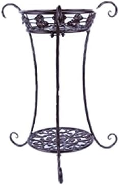 Levelstrike Demountable 2 Tiers Metal Plant Stand Flower Pot Shelf/ Indoor Display Double Basin Classic Finial Plant Stand (Bronze)