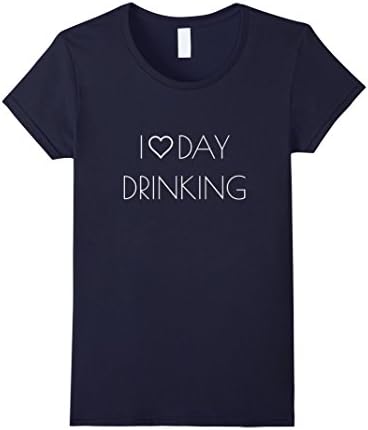 Women's I love day drinking! Novelty T-Shirt Large Navy