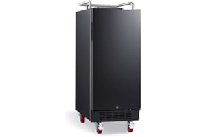 EdgeStar BR1500BL 15" Built-In Kegerator Conversion Refrigerator - Black Stainless Steel