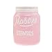 Pink Mason Jar Kitchen Utensil Holder for Kitchen Counter - Rustic Ceramic Utensil Crock for Spoons, Spatulas & Cooking Tools - Farmhouse Decor for Countertop - Unique Vintage Container and Organizer