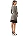PattyBoutik Women's V Neck 3/4 Sleeve A-Line Wrap Dress