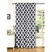 DOTHOUSE Printed Blackout Curtains-1 Panel,52 Inches Wide by 84 Inches Long,Room Darkening Curtains and Drapes for Bedroom Living Room Window,Thermal Insulated Grommet Top Grey White Moroccan Pattern
