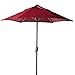 Abba Patio 7.5ft Patio Umbrella Outdoor Umbrella Patio Market Table Umbrella with Push Button Tilt and Crank for Garden, Lawn, Deck, Backyard& Pool, Red