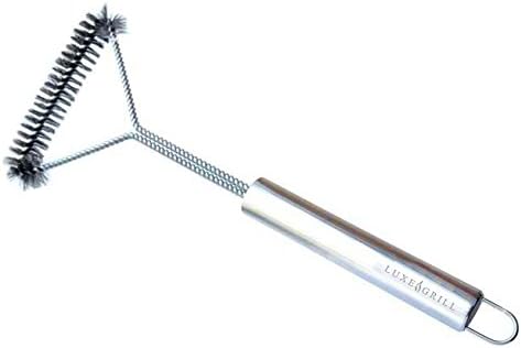 Luxe Grill BBQ Grill Cleaning Brush for Charcoal, Gas, Electric & Infrared Grills - STAINLESS STEEL