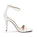 DREAM PAIRS Women's Karrie White Pat High Stiletto Pump Heel Sandals Size 6.5 B(M) US
