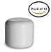Nakpunar 12 Pcs, 4 Oz White Double Wall Plastic Jars with Dome Lid - Made in USA