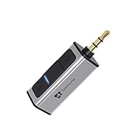 TekHome 2019 Best Bluetooth Receiver for Car, Upgraded Aux Bluetooth Adapter for Car, 3.5mm Mini Bluetooth Auxiliary Adapter for Wired Headphones, Silver.