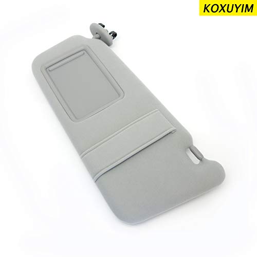 koxuyim Left Driver Side Windshield Sun Visor Mirror Replacement Part #74320-06780-B0 Visor Assembly, Left, Gray, Fit for Toyota Camry 2007-2011 Without Sunroof and Light