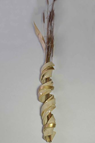 Ceramic, Large twisted 3-strand Cream / Beige &amp; shiny Gold clay wall art, Pottery