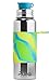 Pura Big Mouth Insulated Stainless Steel - Sport Water Bottle w/Silicone Sleeve for Warm & Cold Drinks, Plastic-Free, MadeSafe Certified, Medical-Grade Silicone for Kids & Adults – Aqua Swirl, 28oz